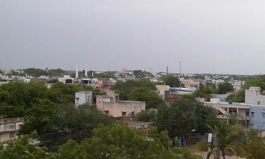 Rooftop view over the town of Sivakasi, Tamil Nadu